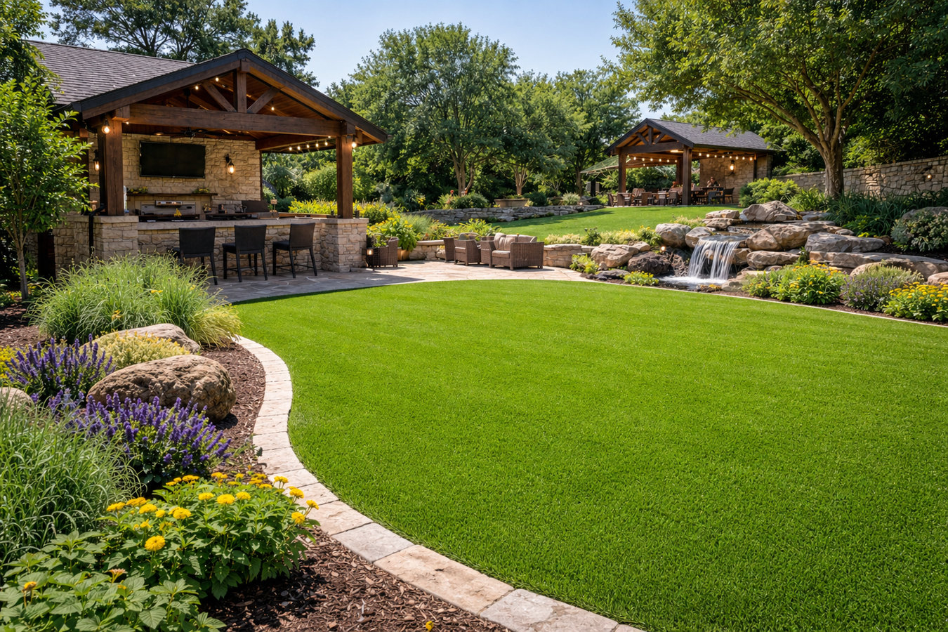 Commercial turf installation